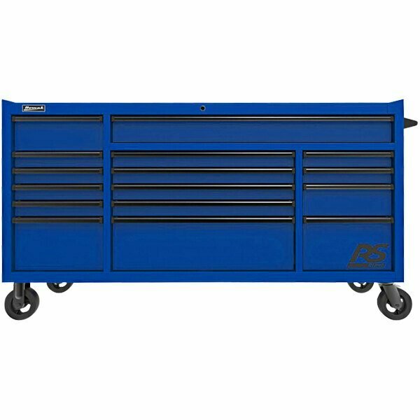 Homak RS Pro 72'' Blue 16-Drawer Roller Cabinet BL04072160 571BL04072160